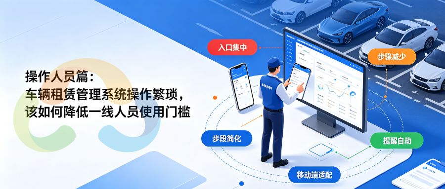 操作人员篇：车辆租赁管理系统操作繁琐，该如何降低一线人员使用门槛
